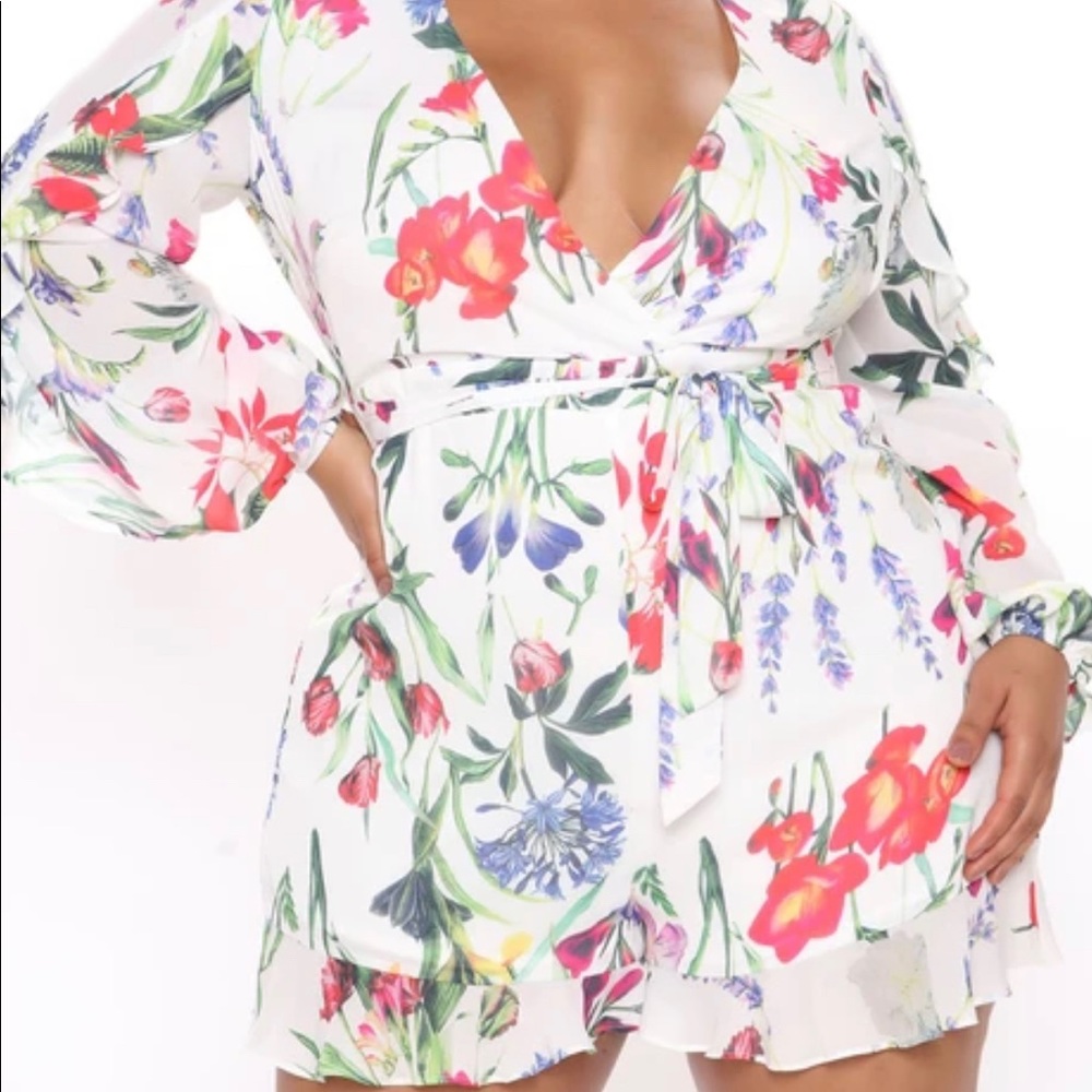 Topanga floral Romper by fashion Nova